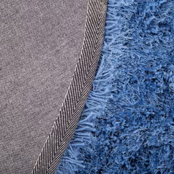 Shaggy Round Area Rug 140 cm Blue CIDE