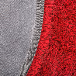 Shaggy Round Area Rug Ã¸ 140 cm Red CIDE