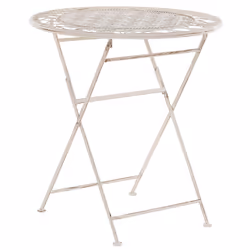 Bistro Set Folding TRIESTE Metal Light Beige - Additional view 5