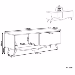 TV Stand HALSTON Brown/ Black