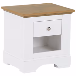 1 Drawer Bedside Table WINGLAY White