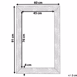 Wall Mirror NEVEZ 60 cm 91 cm Grey