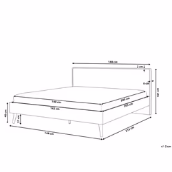 Bed SERRIS 140 x 200 cm (EU Double) Light Brown