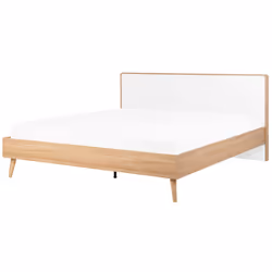 Bed SERRIS 180 x 200 cm (EU Super King) Light Brown
