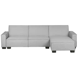 Corner Sofa Bed ROMEDAL Fabric Light Grey 3 Seater Left Hand