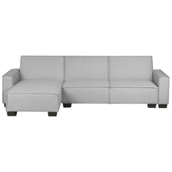 Corner Sofa Bed ROMEDAL Fabric Light Grey 3 Seater Right Hand
