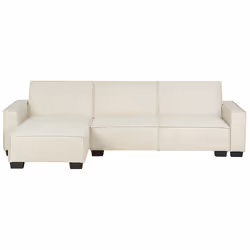 Corner Sofa Bed ROMEDAL Fabric Beige 3 Seater Right Hand