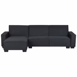 Corner Sofa Bed ROMEDAL Fabric Graphite Grey 3 Seater Right Hand