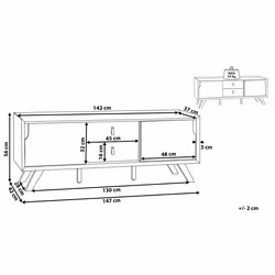 TV Stand ACTON Brown/ White