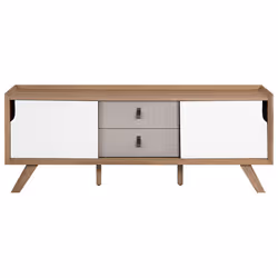 TV Stand ACTON Brown/ White