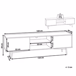 TV Stand TORVI Light Brown - Additional view 2