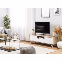 TV Stand FORESTER Brown/ White