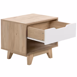 1 Drawer Bedside Table SPENCER White