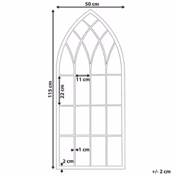 Wall Mirror CASSEL 50 cm 115 cm Metal Light Grey