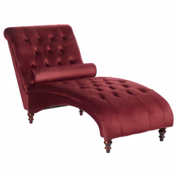 Chaise Longue MURET Velvet Red