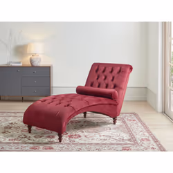 Chaise Longue MURET Velvet Red