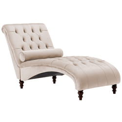 Chaise Longue MURET Velvet Beige