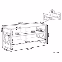 TV Stand CARLISLE Dark Brown