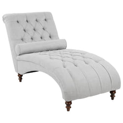Chaise Longue MURET Fabric Light Grey
