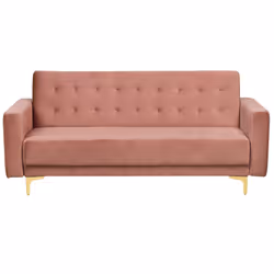 Living Room Set ABERDEEN Velvet Pink 5 Seater