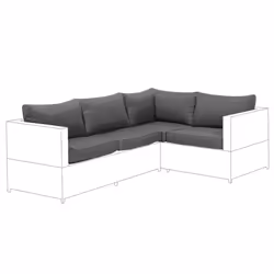 Outdoor Cushion Cover Set Grey AVOLA