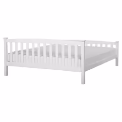 Bed Pine Wood GIVERNY 160 x 200 cm (EU King Size) White