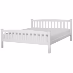 Bed Pine Wood GIVERNY 180 x 200 cm (EU Super King) White