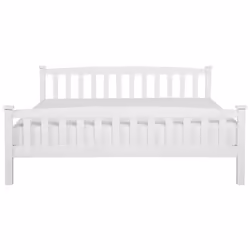 Bed Pine Wood GIVERNY 180 x 200 cm (EU Super King) White
