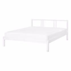 Bed Pine Wood VANNES 140 x 200 cm (EU Double) White