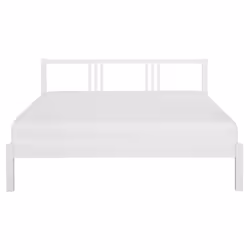 Bed Pine Wood VANNES 160 x 200 cm (EU King Size) White