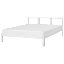 Bed Pine Wood VANNES 180 x 200 cm (EU Super King) White