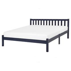 Bed Pine Wood FLORAC 160 x 200 cm (EU King Size) Navy Blue