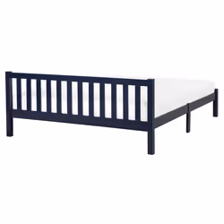 Bed Pine Wood FLORAC 160 x 200 cm (EU King Size) Navy Blue
