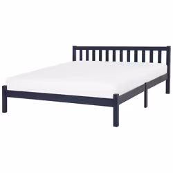 Bed Pine Wood FLORAC 180 x 200 cm (EU Super King) Navy Blue