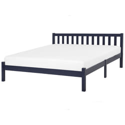 Bed Pine Wood FLORAC 180 x 200 cm (EU Super King) Navy Blue