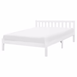 Bed Pine Wood FLORAC 160 x 200 cm (EU King Size) White