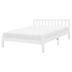Bed Pine Wood FLORAC 160 x 200 cm (EU King Size) White