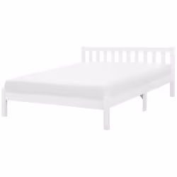 Bed Pine Wood FLORAC 180 x 200 cm (EU Super King) White