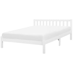Bed Pine Wood FLORAC 180 x 200 cm (EU Super King) White