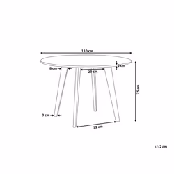 Dining Table MOSBY Marble 110 cm 110 cm