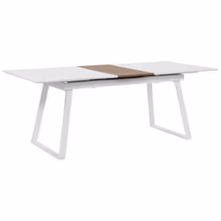 Extending Dining Table KALUNA White 160/200 cm 90 cm