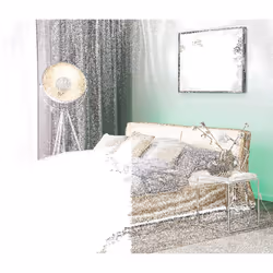 Leather EU King Size Bed with LED Gold PARIS