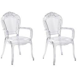 Set of 2 Dining Chairs VERMONT Transparent