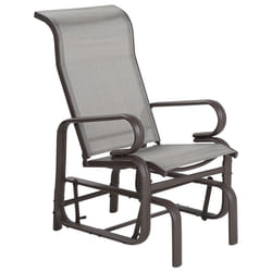 Garden Chair BORGIO Metal Brown/ Grey