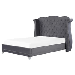 Bed Velvet AYETTE 160 x 200 cm (EU King Size) Grey