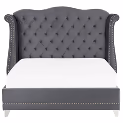 Bed Velvet AYETTE 160 x 200 cm (EU King Size) Grey