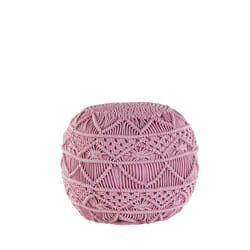 Cotton Pouffe Pink KAYSERI