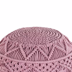Cotton Pouffe Pink KAYSERI