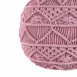 Cotton Pouffe Pink KAYSERI