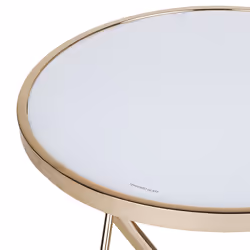 Side Table MERIDIAN Tempered Glass Gold